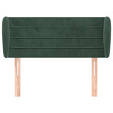 Hoofdbord met randen 103x23x78/88 cm fluweel donkergroen