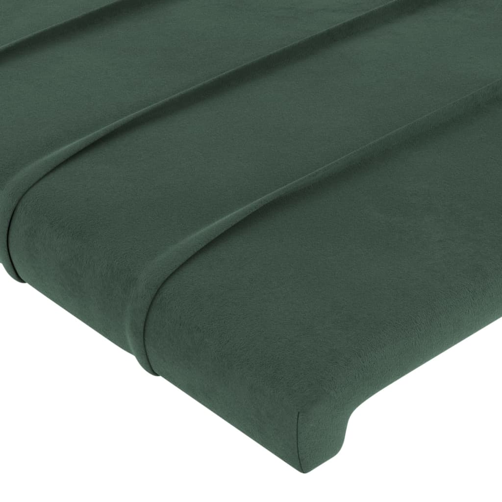 Hoofdbord met randen 103x23x78/88 cm fluweel donkergroen