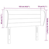 Hoofdbord met randen 103x23x78/88 cm fluweel donkergroen