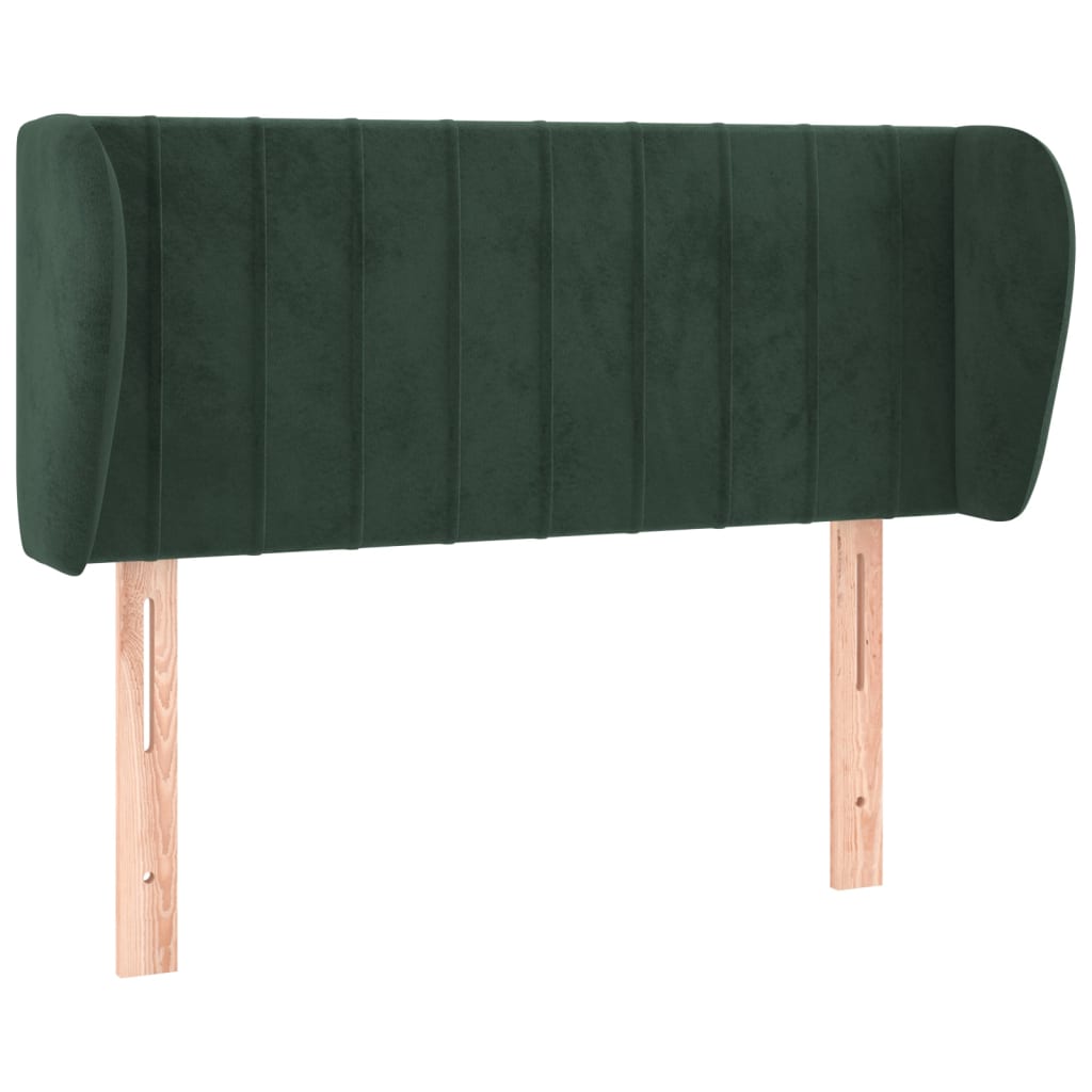 Hoofdbord met randen 83x23x78/88 cm fluweel donkergroen