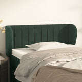 Hoofdbord met randen 83x23x78/88 cm fluweel donkergroen