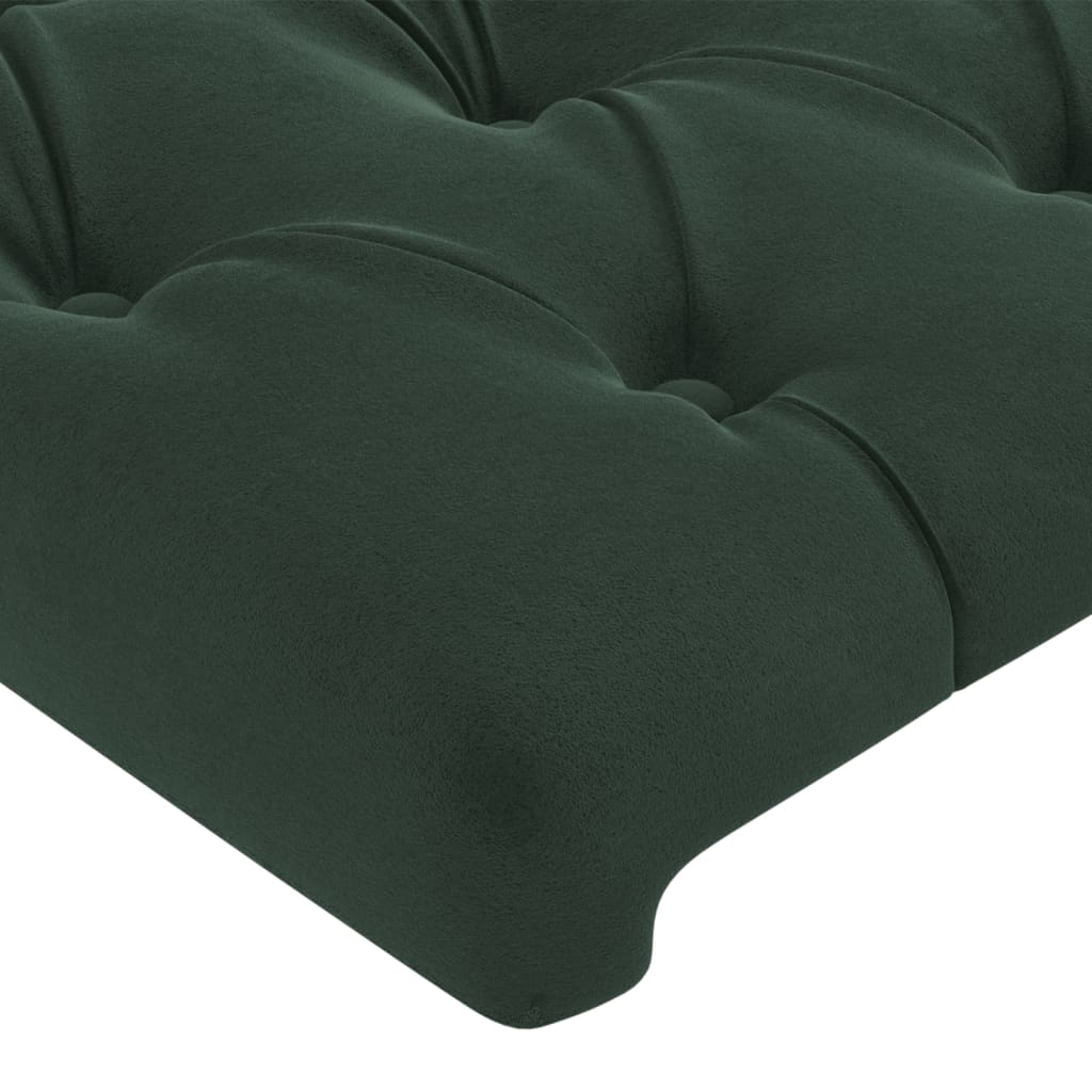 Hoofdbord met randen 203x23x78/88 cm fluweel donkergroen