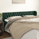 Hoofdbord met randen 203x23x78/88 cm fluweel donkergroen