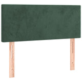 Boxspring met matras fluweel donkergroen 100x200 cm