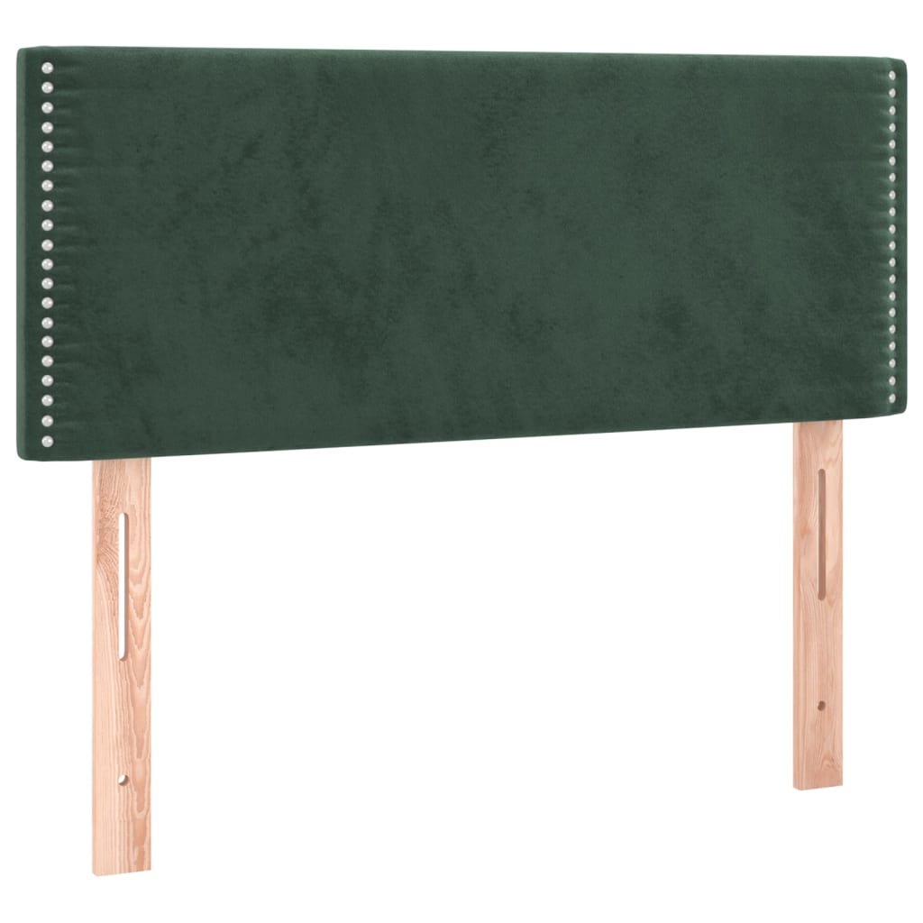 Boxspring met matras fluweel donkergroen 100x200 cm