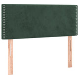 Boxspring met matras fluweel donkergroen 100x200 cm