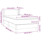 Boxspring met matras fluweel donkergroen 100x200 cm