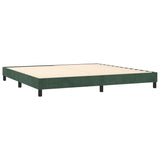 Boxspring met matras fluweel donkergroen 200x200 cm