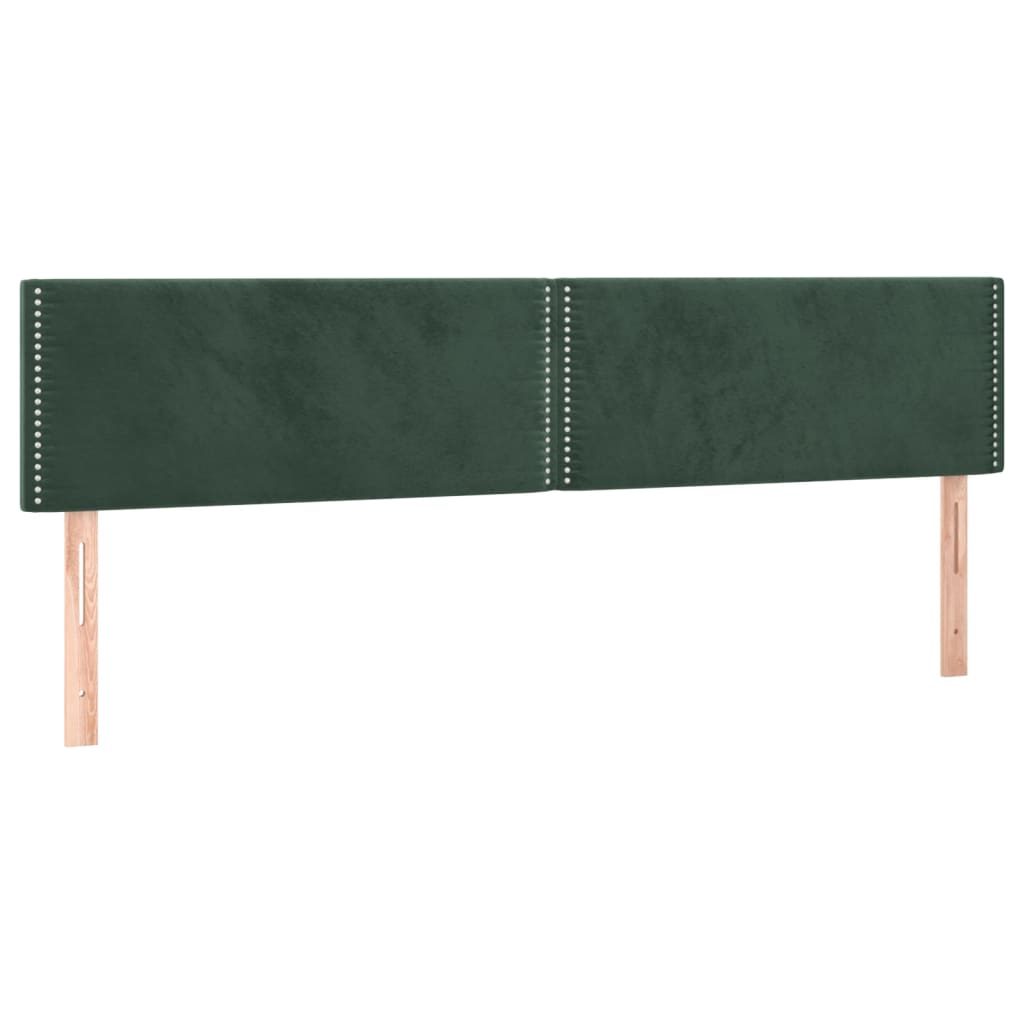 Boxspring met matras fluweel donkergroen 200x200 cm