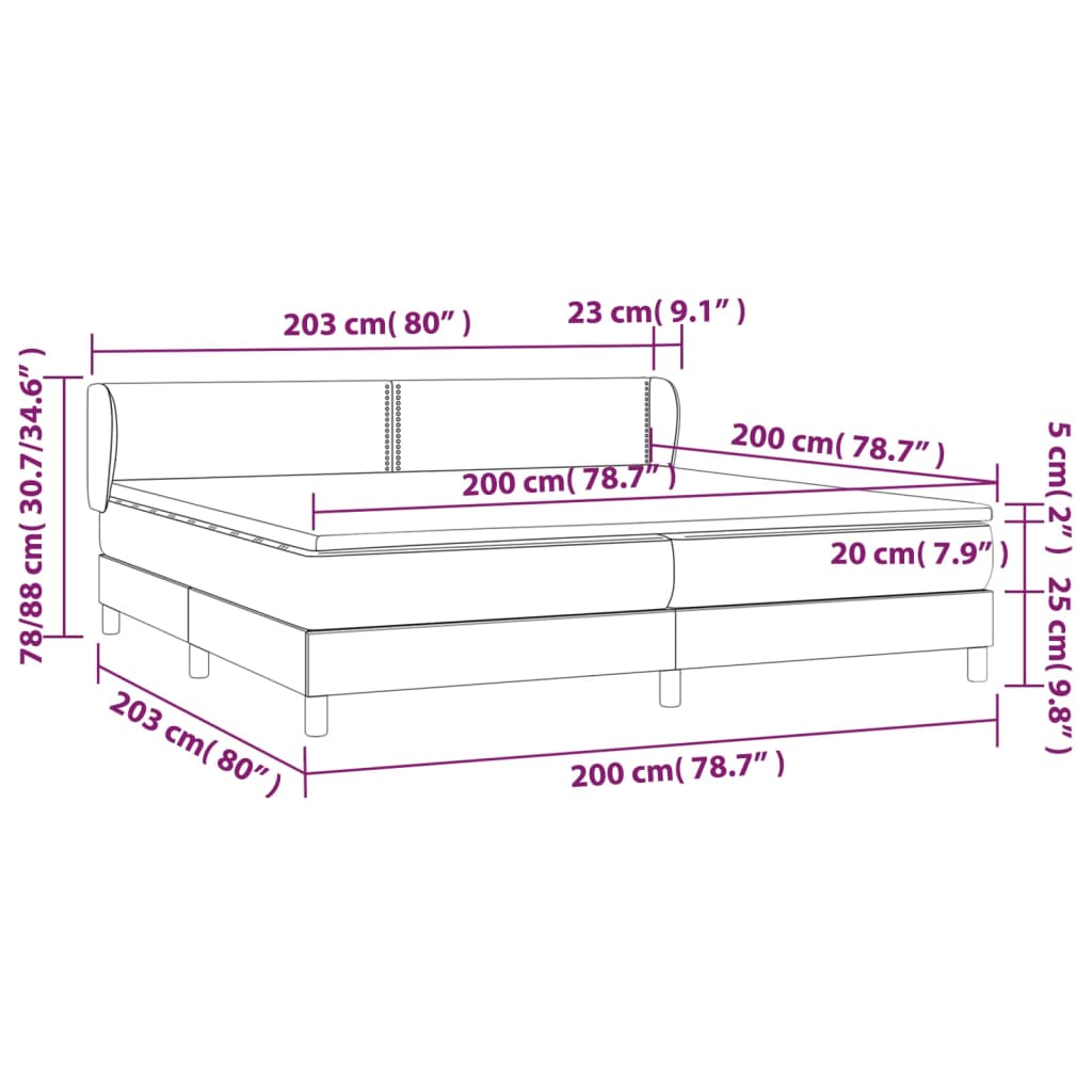 Boxspring met matras fluweel donkergroen 200x200 cm