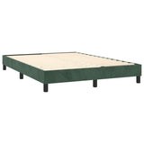 Boxspring met matras fluweel donkergroen 140x190 cm
