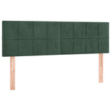 Boxspring met matras fluweel donkergroen 140x190 cm