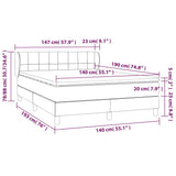 Boxspring met matras fluweel donkergroen 140x190 cm