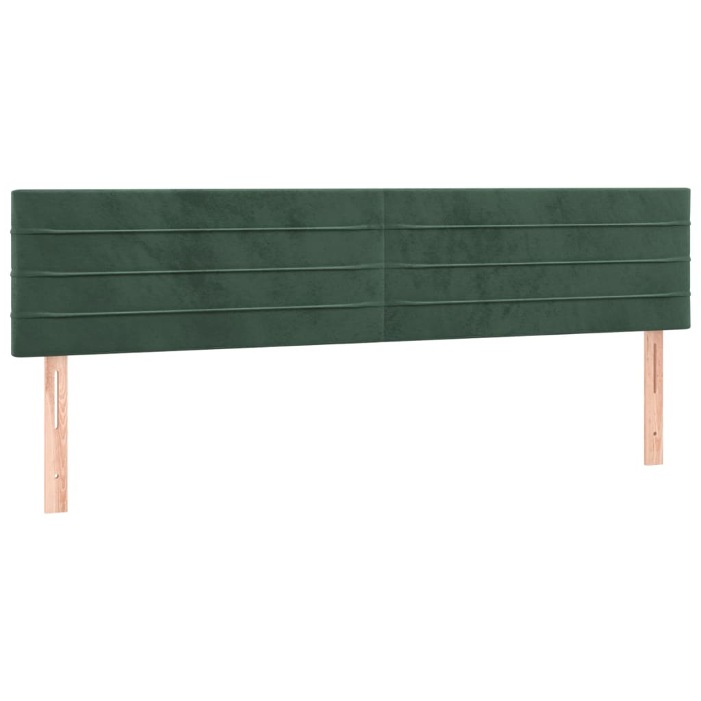Boxspring met matras fluweel donkergroen 180x200 cm