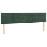 Boxspring met matras fluweel donkergroen 180x200 cm
