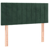 Boxspring met matras fluweel donkergroen 100x200 cm