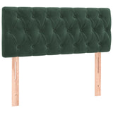 Boxspring met matras fluweel donkergroen 90x190 cm