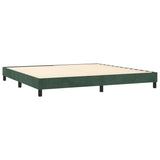 Boxspring met matras fluweel donkergroen 200x200 cm