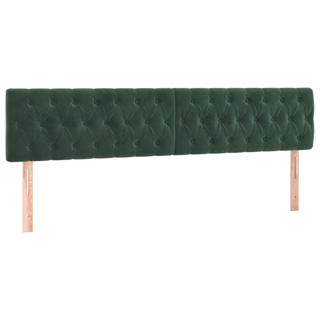 Boxspring met matras fluweel donkergroen 200x200 cm