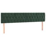 Boxspring met matras fluweel donkergroen 200x200 cm