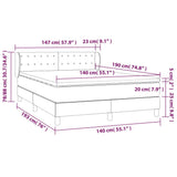 Boxspring met matras fluweel donkergroen 140x190 cm