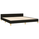 Bedframe zonder matras stof zwart 160x200 cm - AllerleiShop