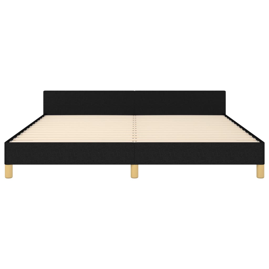 Bedframe zonder matras stof zwart 160x200 cm - AllerleiShop