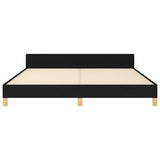 Bedframe zonder matras stof zwart 160x200 cm - AllerleiShop
