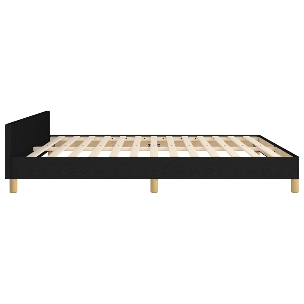 Bedframe zonder matras stof zwart 160x200 cm - AllerleiShop