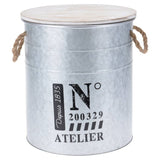 H&S Collection 3-delige Opbergboxenset met touw zink - AllerleiShop