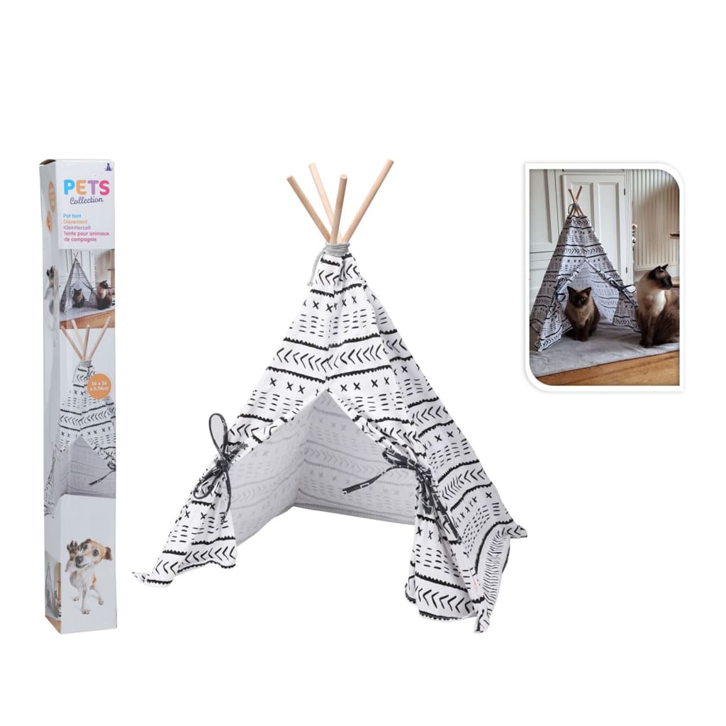 Pets Collection Dierentent Tipi 56x56x74 cm canvas - AllerleiShop