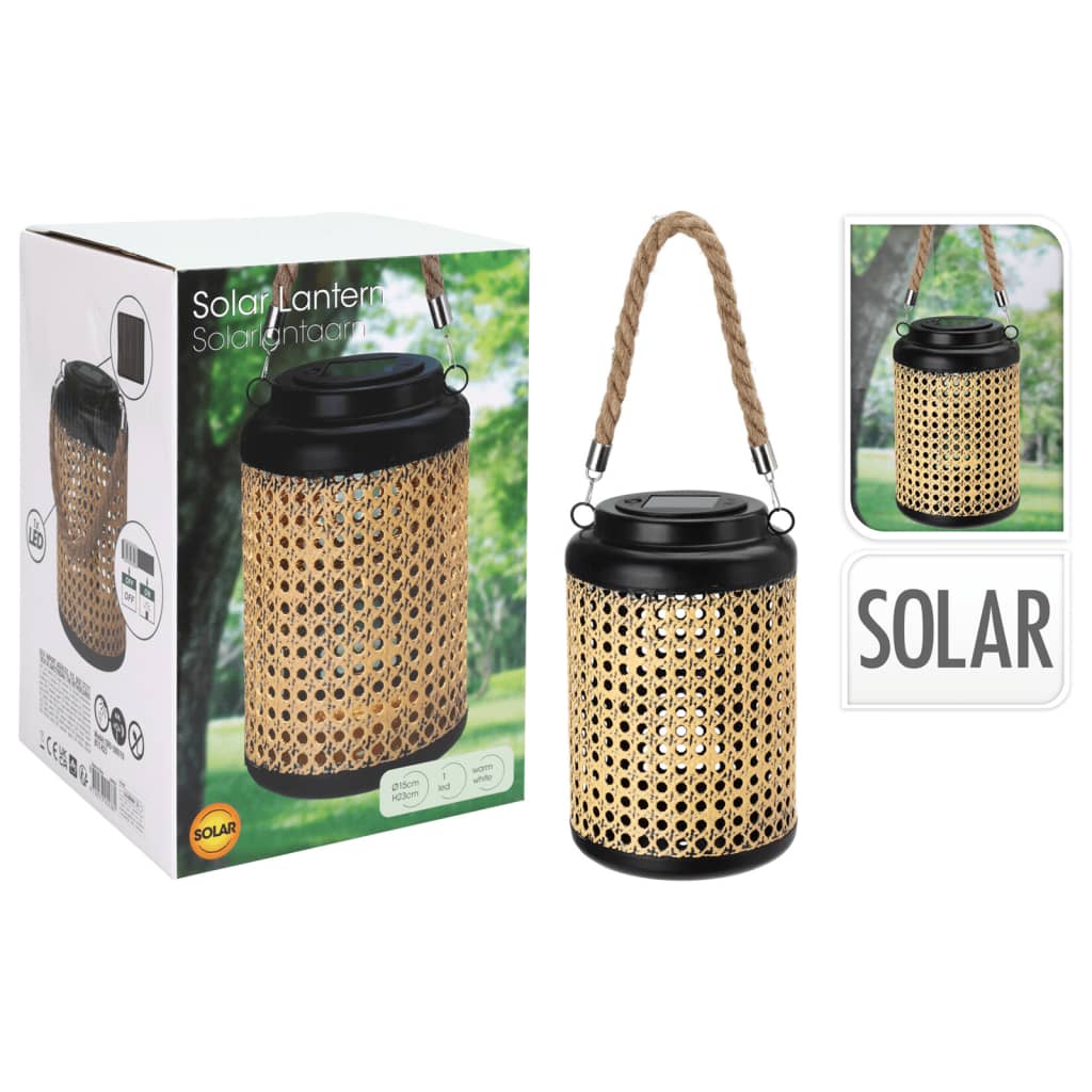 ProGarden LED-solarlantaarn met handgreep 15x23 cm - AllerleiShop