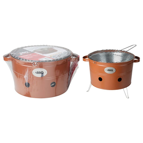 ProGarden Barbecue emmer met 2 handvatten 34,5 cm matoranje - AllerleiShop