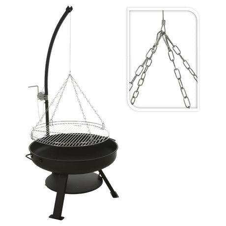 ProGarden Vuurschaal met barbecuerooster VAGGAN 60 cm - AllerleiShop