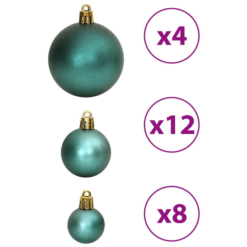 Kerstballen 100 st 3/4/6 cm groen - AllerleiShop