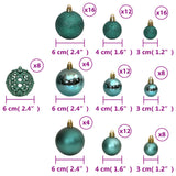 Kerstballen 100 st 3/4/6 cm groen - AllerleiShop