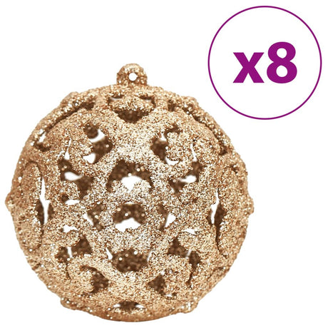 Kerstballen 100 st 3/4/6 cm champagnekleurig en bruin - AllerleiShop