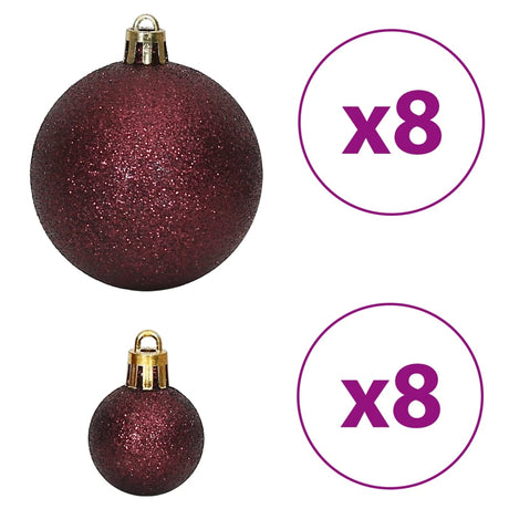 Kerstballen 100 st 3/4/6 cm champagnekleurig en bruin - AllerleiShop