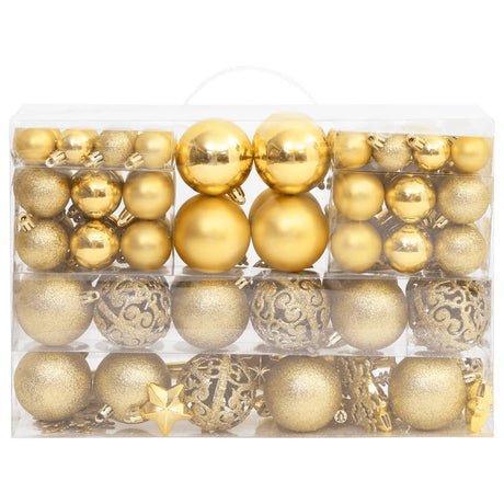 111-delige Kerstballenset polystyreen goudkleurig - AllerleiShop