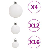 111-delige Kerstballenset polystyreen wit - AllerleiShop