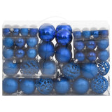 111-delige Kerstballenset polystyreen blauw - AllerleiShop