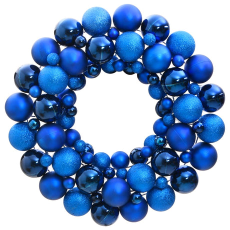 Kerstkrans 45 cm polystyreen blauw - AllerleiShop