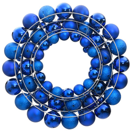 Kerstkrans 45 cm polystyreen blauw - AllerleiShop