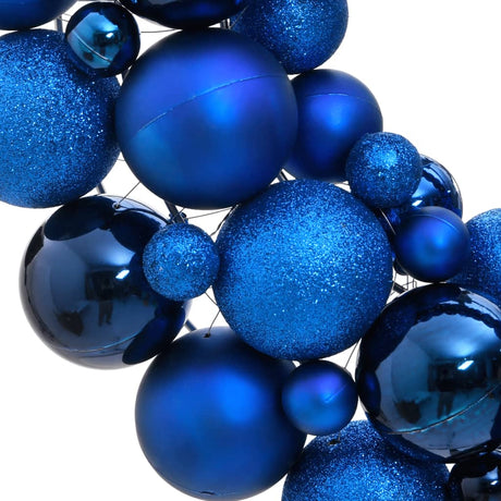 Kerstkrans 45 cm polystyreen blauw - AllerleiShop