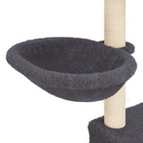 Kattenmeubel met sisal krabpalen 83 cm donkergrijs