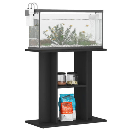 Aquariumstandaard 60x30x60 cm bewerkt hout zwart - AllerleiShop