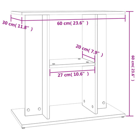 Aquariumstandaard 60x30x60 cm bewerkt hout zwart - AllerleiShop