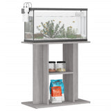 Aquariumstandaard 60x30x60 cm bewerkt hout grijs sonoma