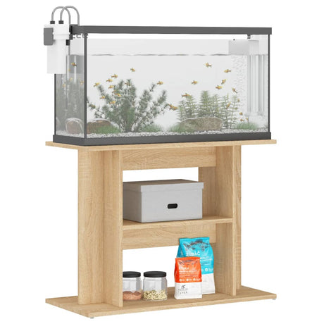 Aquariumstandaard 80x35x60 cm bewerkt hout sonoma eikenkleurig - AllerleiShop