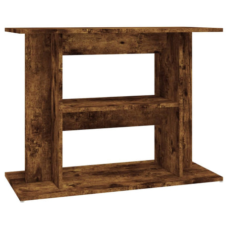 Aquariumstandaard 80x35x60 cm bewerkt hout gerookt eikenkleurig - AllerleiShop